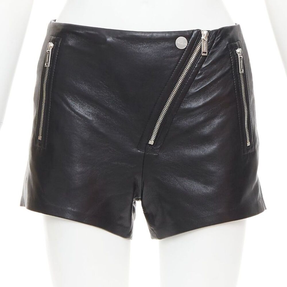 Nanushka Faux Leather Biker Shorts
